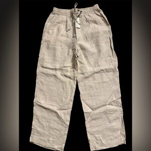 Banana Republic Beige Linen Drawstring Pants